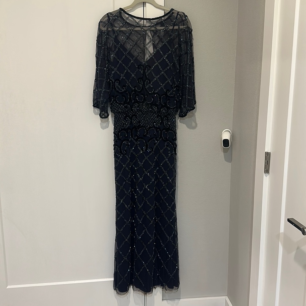 Beautiful beaded navy mother of the bride dress